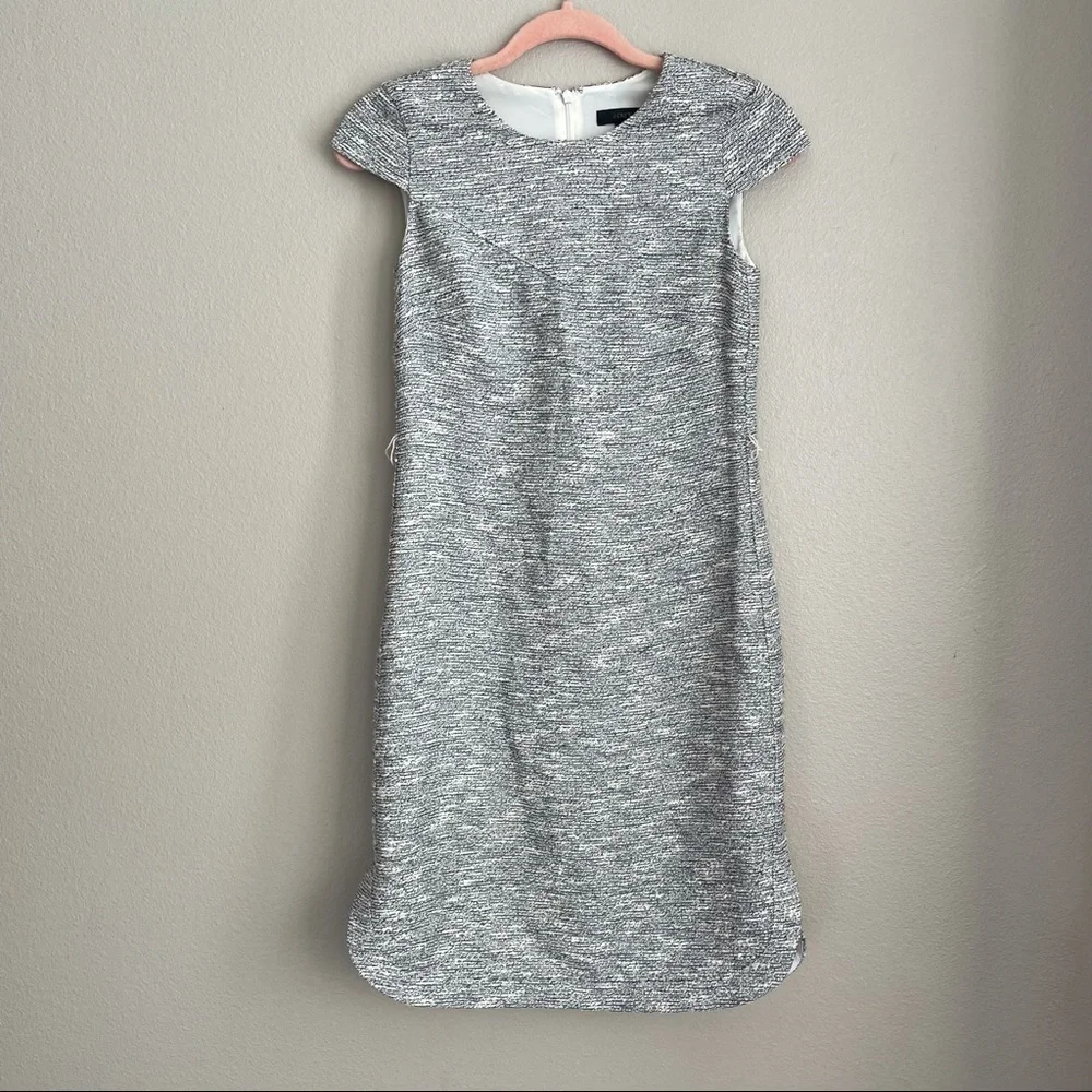 J.crew tweed cap sleeve dress sz.000 missing belt